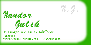 nandor gulik business card